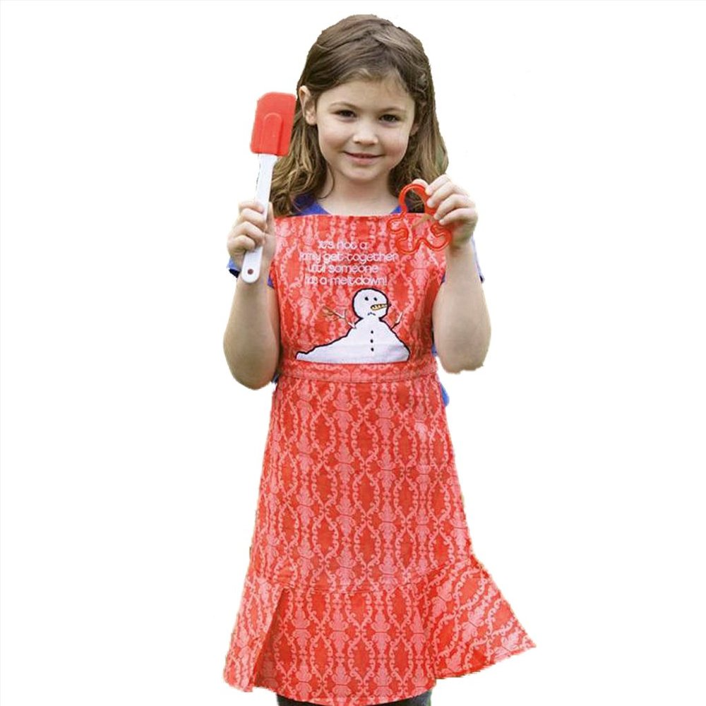 NWT Get Together Melting Snowman Child Apron Set